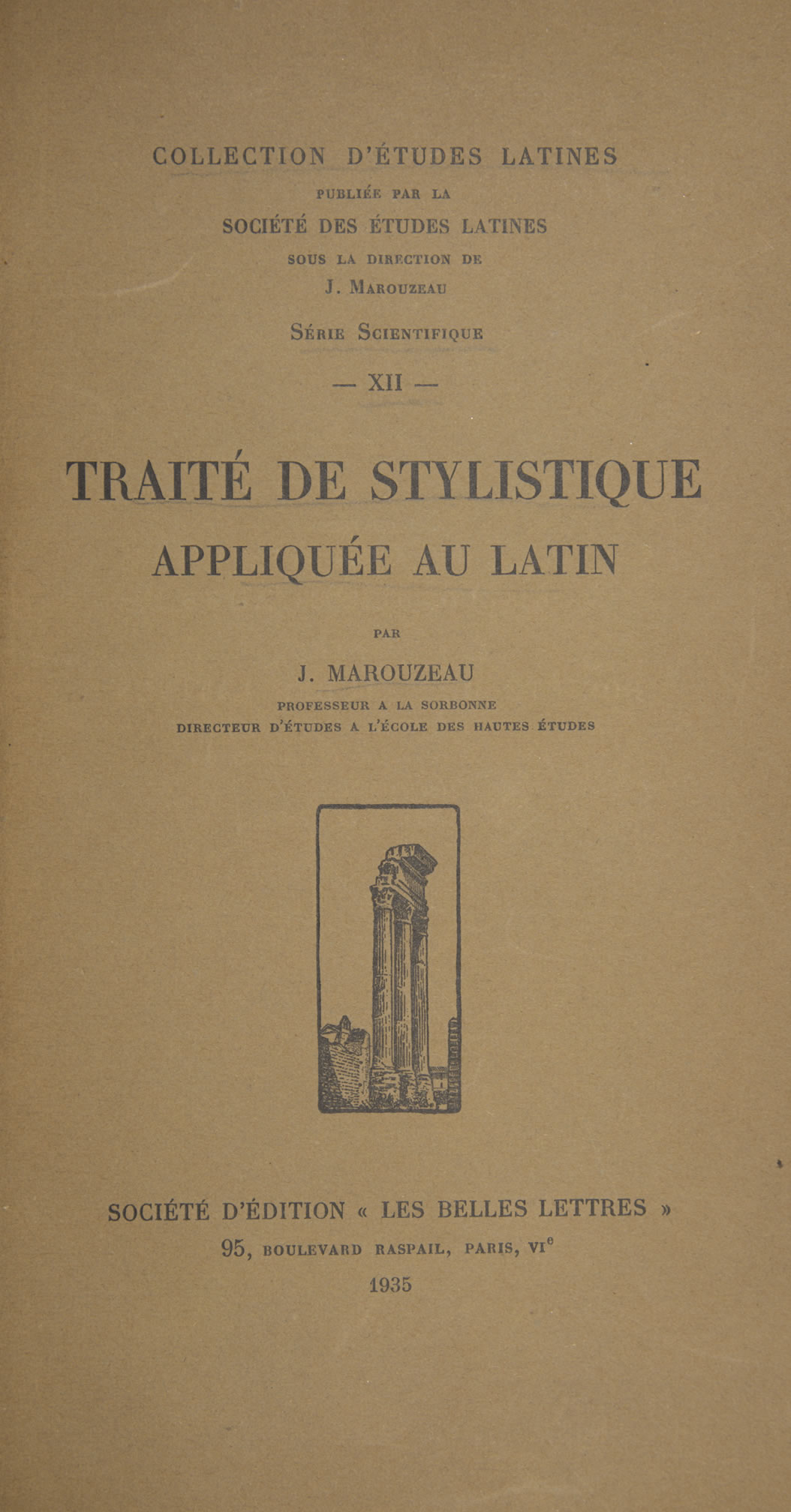 Traité de stylistique appliquée au latin