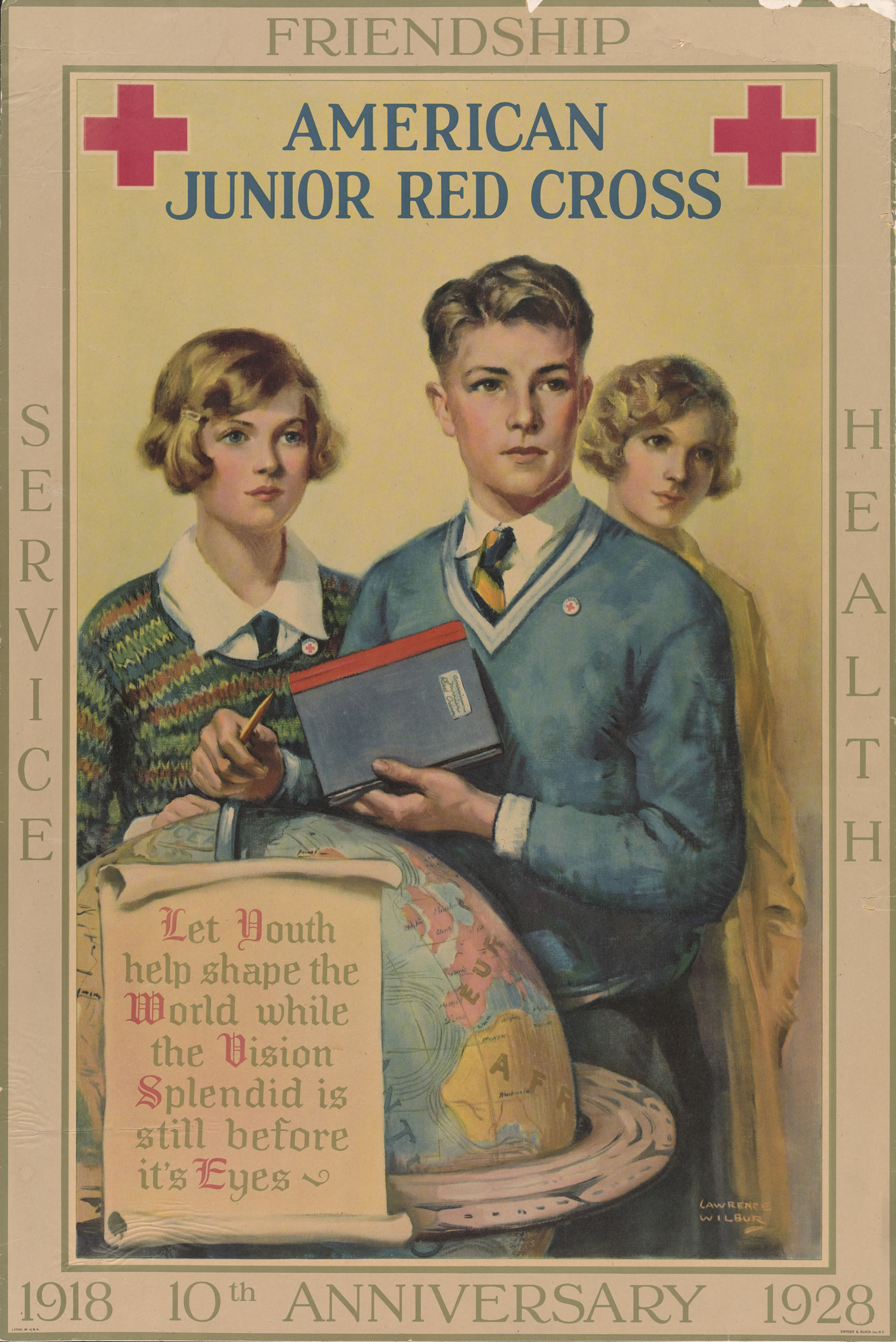 10<sup>th</sup> Anniversary of American Junior Red Cross (Poster)