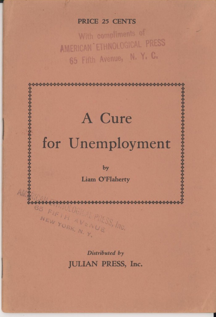 Liam O'Flaherty-A Cure for Unemployment