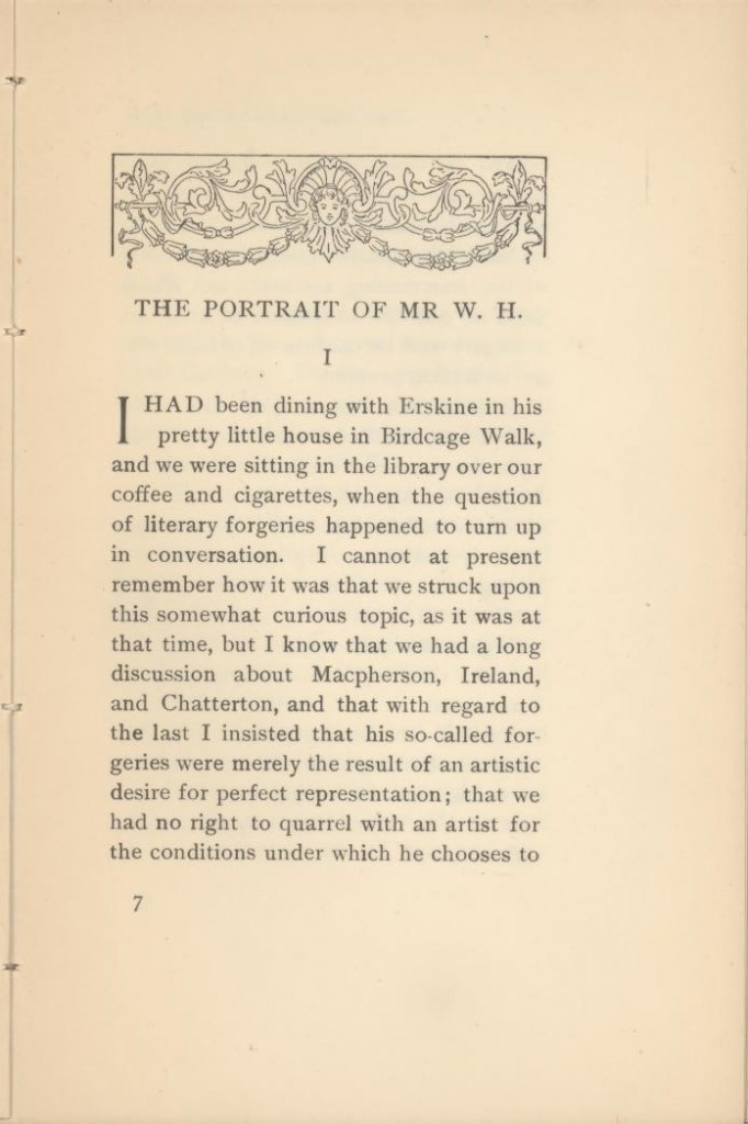 Oscar Wilde-Portrait of WH