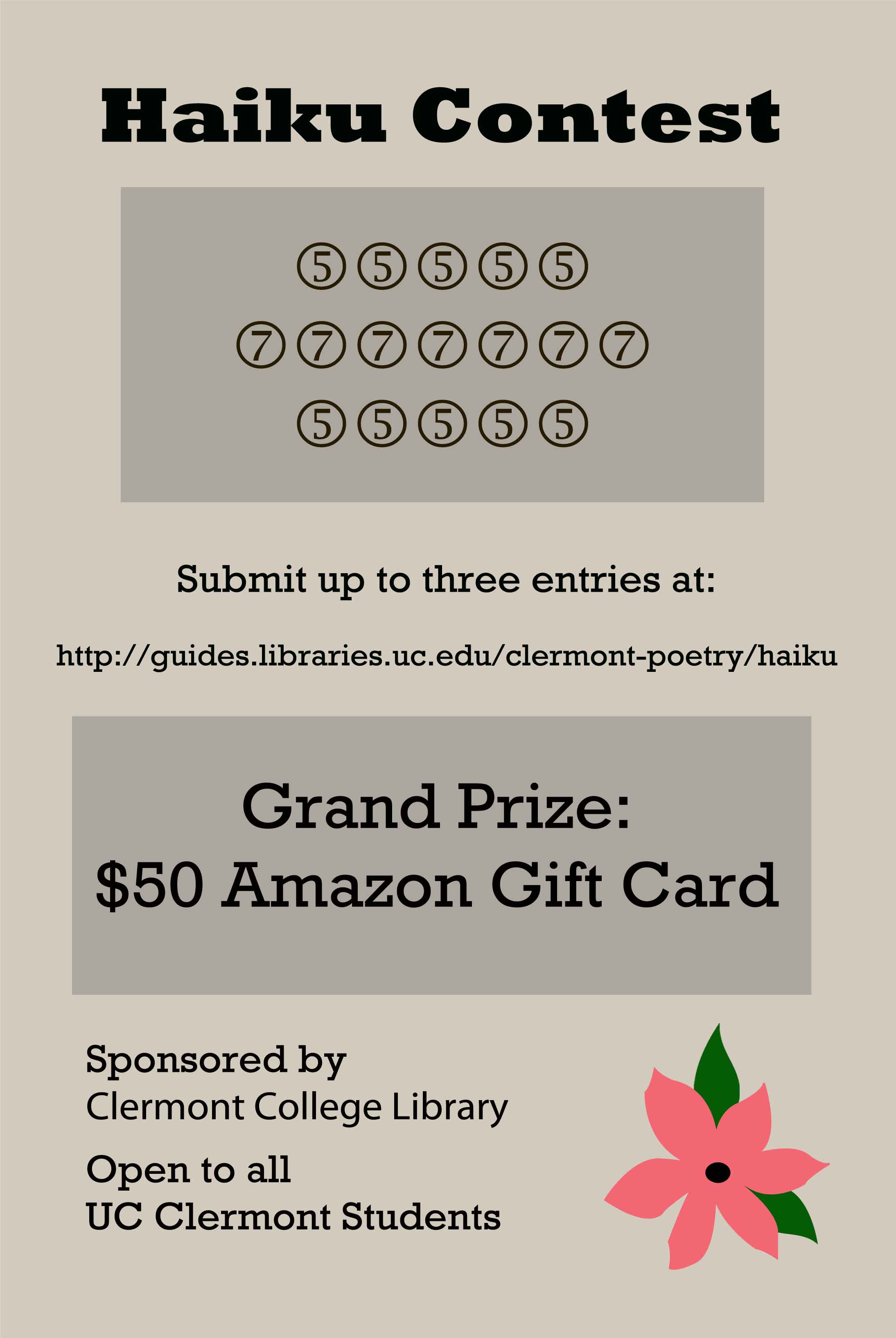 Clermont College Haiku Contest Liblog 