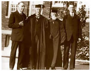The Taft brothers at the 1925 dedication of Alphonso Taft Hall on the U.C. Campus