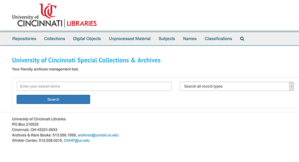 archives space homepage