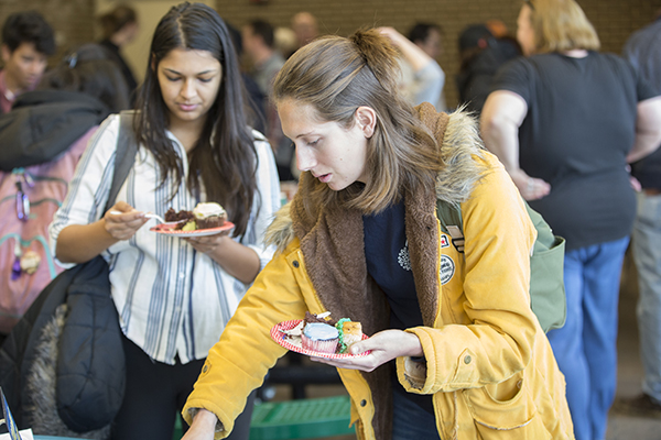 students at edible books