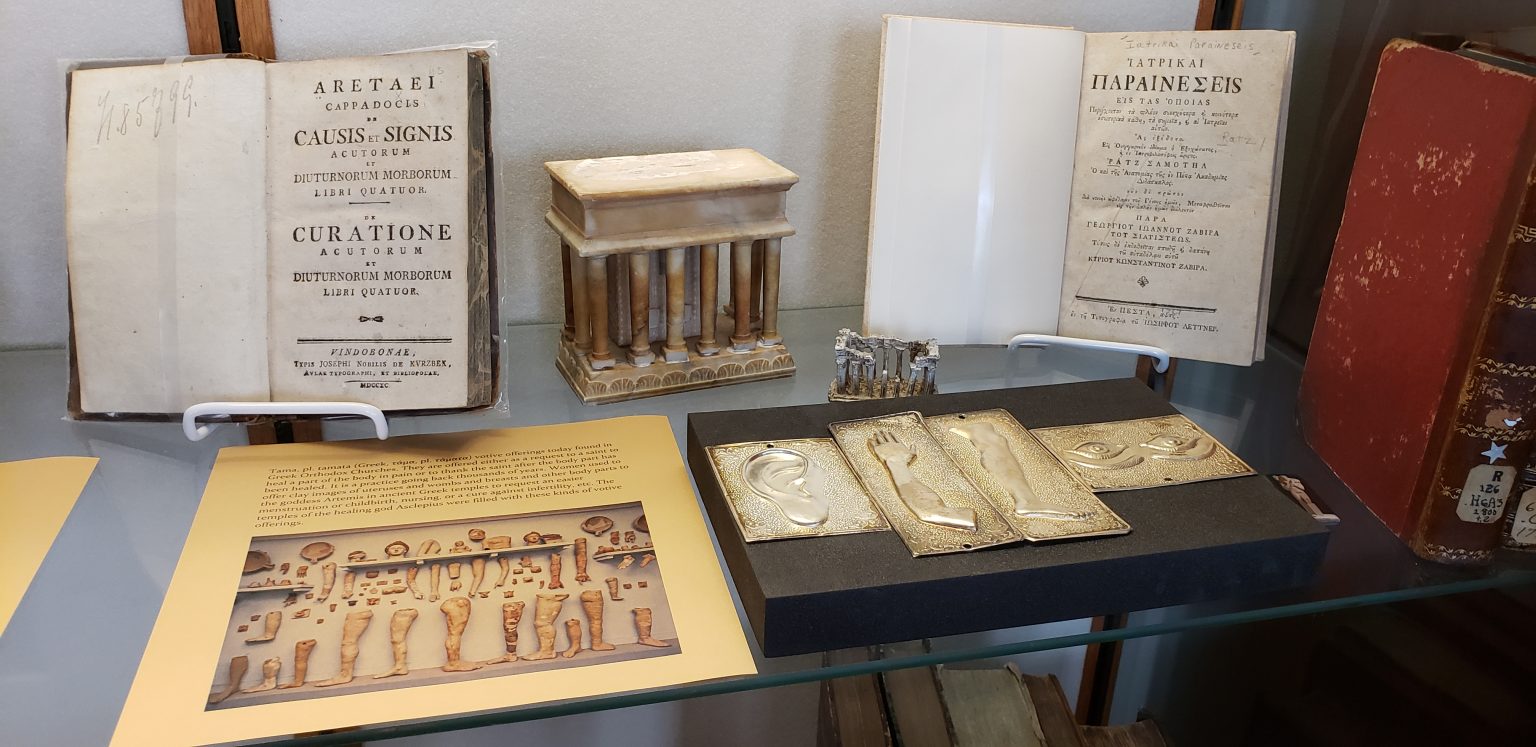 books on display in the Classics library