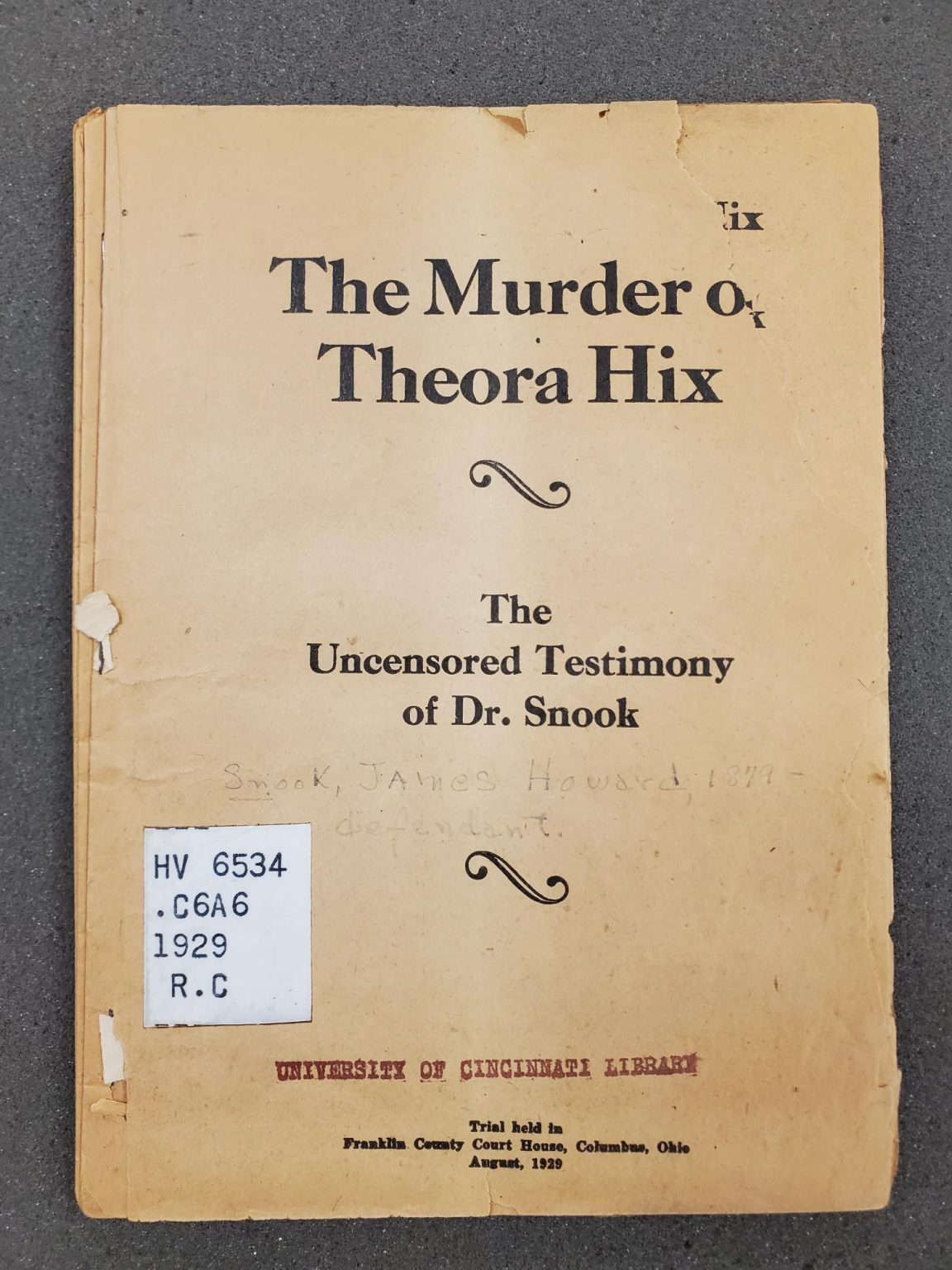 the murder of theora hix