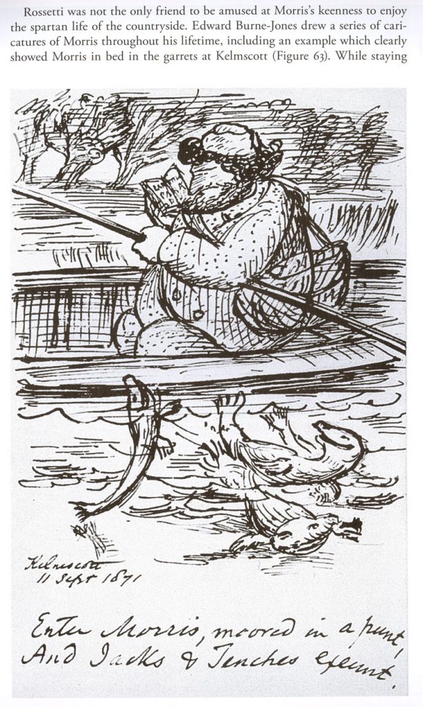 A caricature of Morris drawn by Dante Gabriel Rossetti