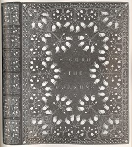 A binding with flower illustrations