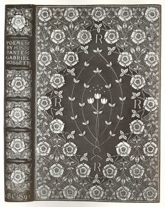 A book binding with flower illustrations.