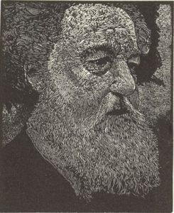 Black and White Portrait of William Morris