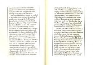 A two page spread with text in black and a horizontal line in the margins