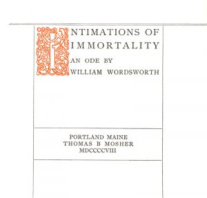 A title page with illuminated letter in orange