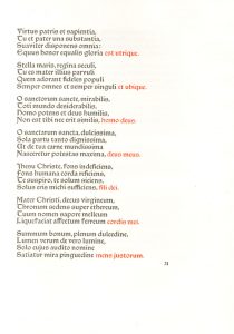 A poem with the text mainly in black but red is used as an emphasis on some words