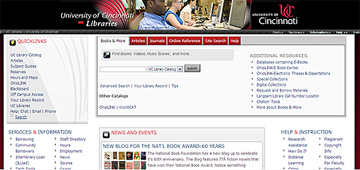 UC Libraries Retooled Homepage