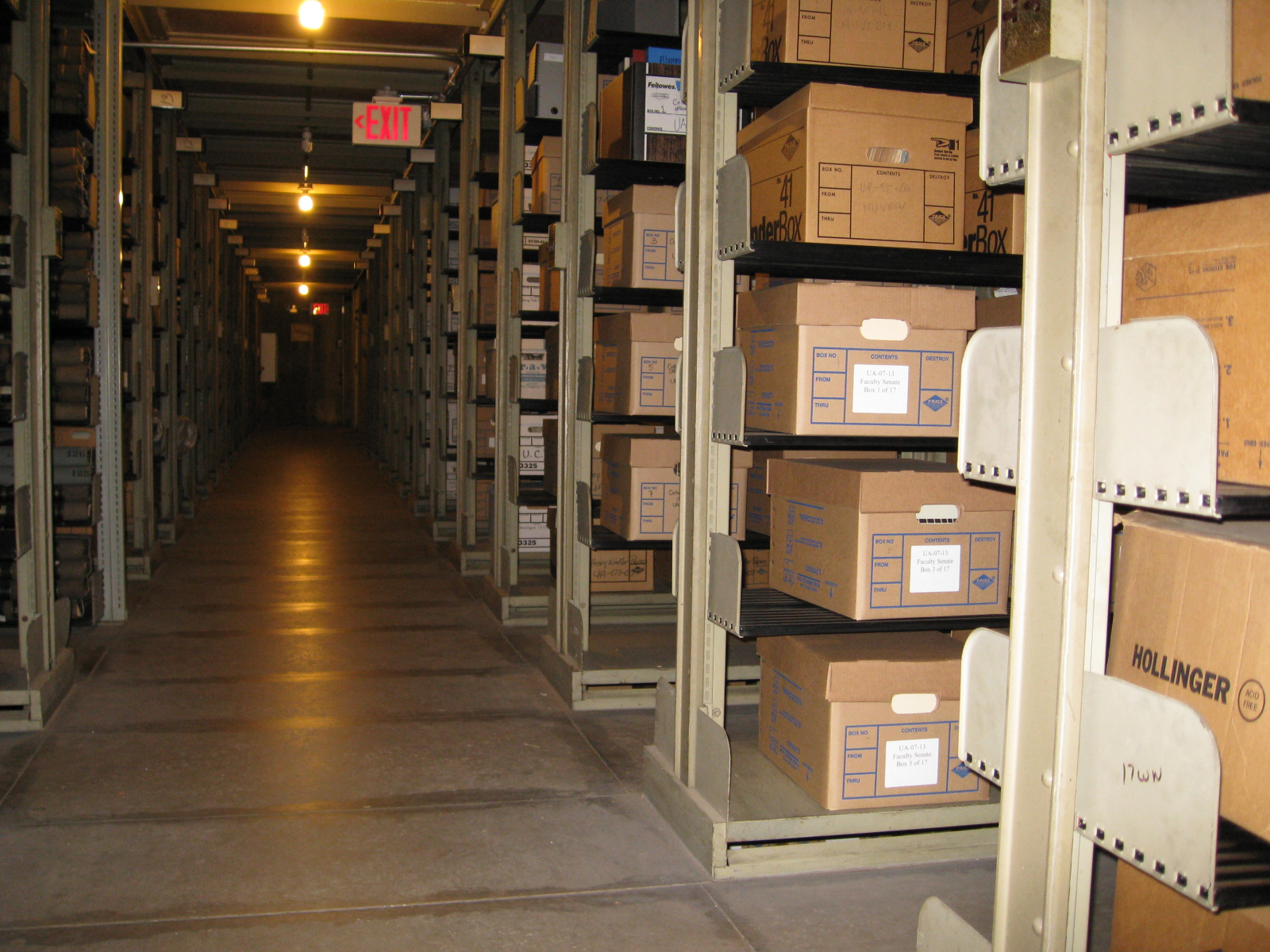 Archives and Rare Books Library Stacks