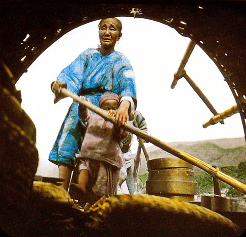 A Chinese Boat Woman and her Baby from a latern slide Barbour used in his classes