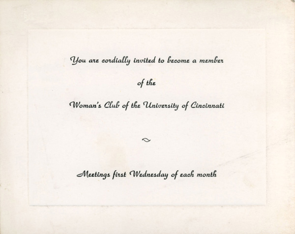 Woman's Club Invitation, 1977
