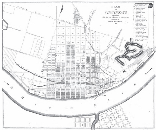 Map of Cincinnati 1819