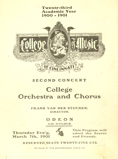 Cover of Concert Program, 1901