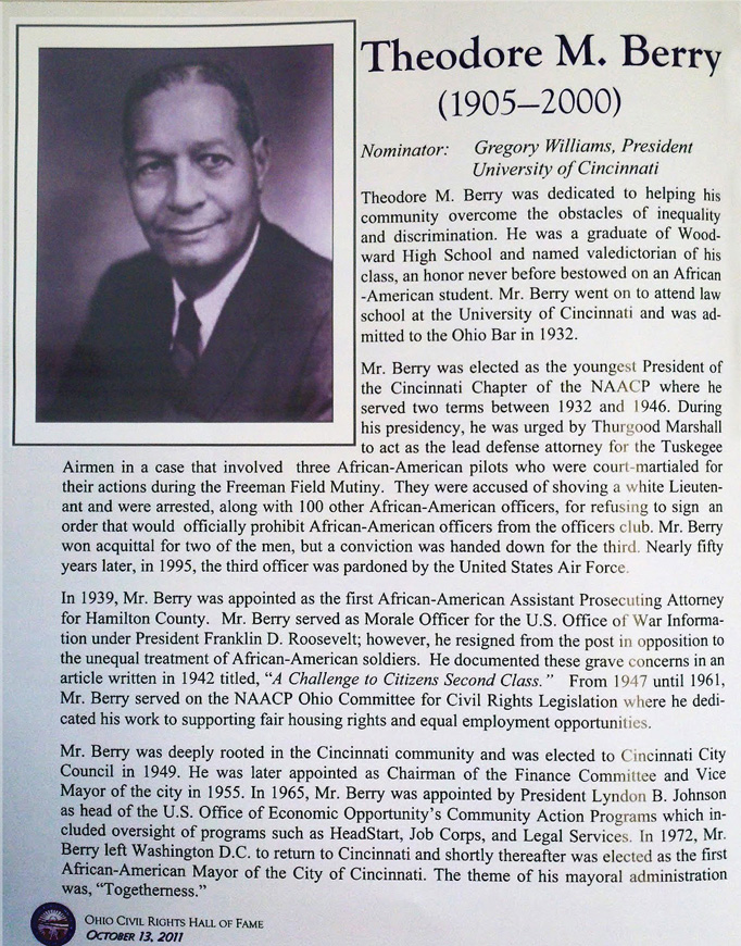 Article on Berry from the Ohio Civil Rights Hall of Fame