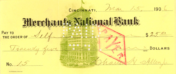 Check from 1906