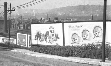 Billboard Ads for PET Milk and Blue Silk Stockings