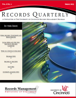 Records Quarterly Cover Spring 2013