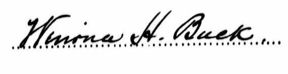 Winona Buck's signature