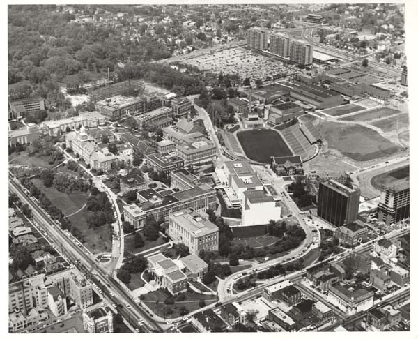 Aerial of Campus, 1970s