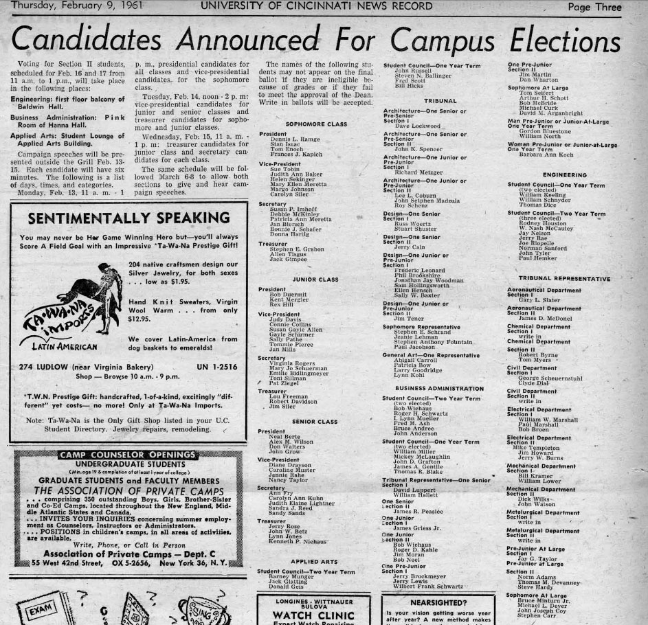 Candidates Announce Elections