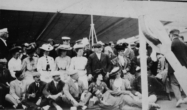 The Taft party on the transport ship Logan