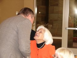 Heloisa Sabin greets visitors at the 50th Anniversary of Sabin Sundays in 2010. Courtesy of the Winkler Center for the History of the Health Professions, University of Cincinnati, Cincinnati, Ohio 