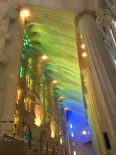 Interior shot of the La Sagrada Familia.