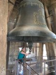 Kellie ringing the Toledo bell.