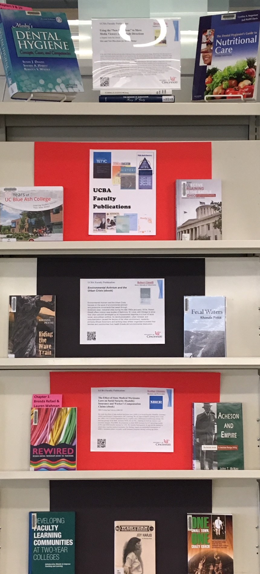 Faculty publications book display