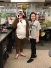 Library Student Assistants Tiffany Fite and Isabella Jewell