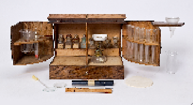 A circa 1900 Pilling testing kit for urine analysis