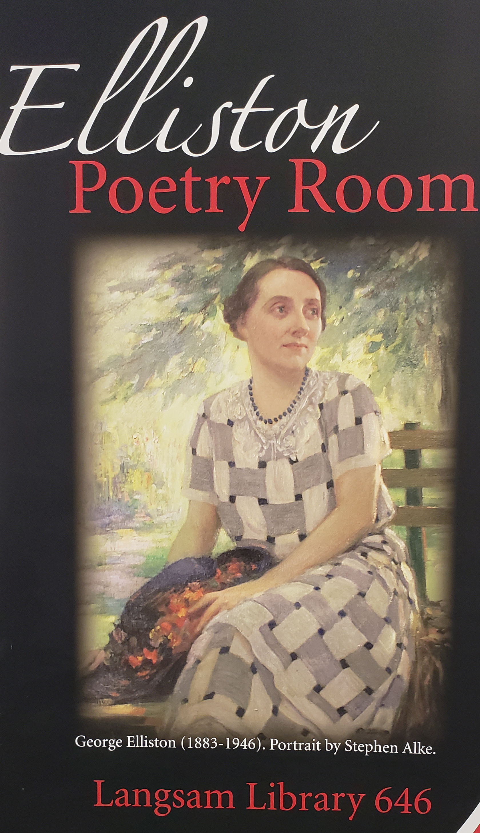 Elliston Poetry Room Sign