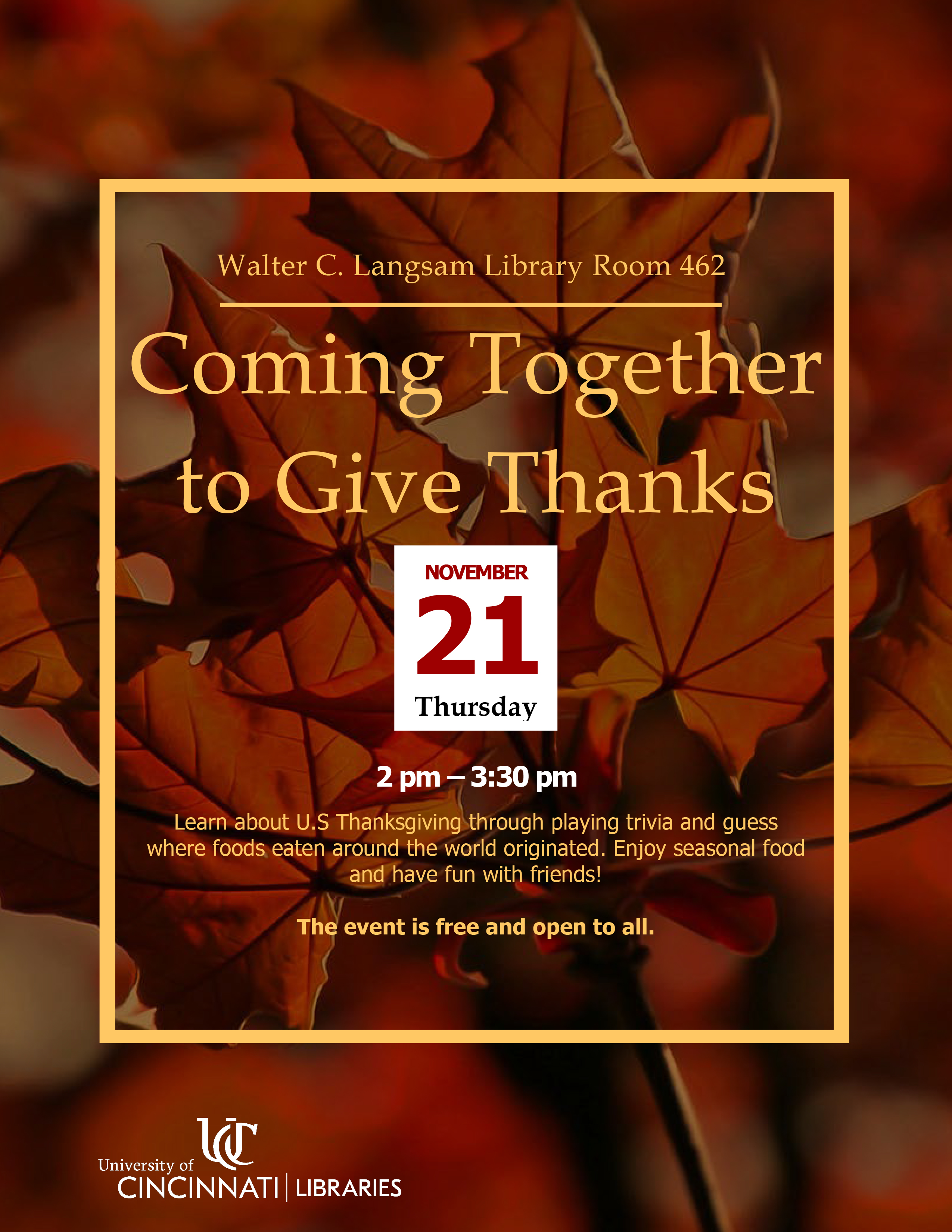 coming together to give thanks flyer
