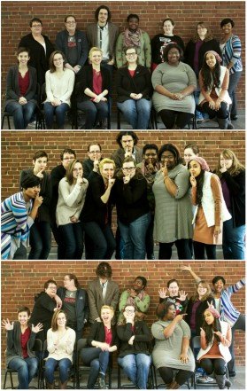 photo collage of library staff