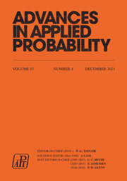 Cover of the journal Advances in Applied Probability
