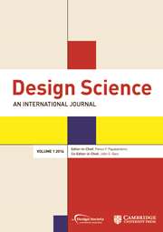 Cover of the journal Design Science