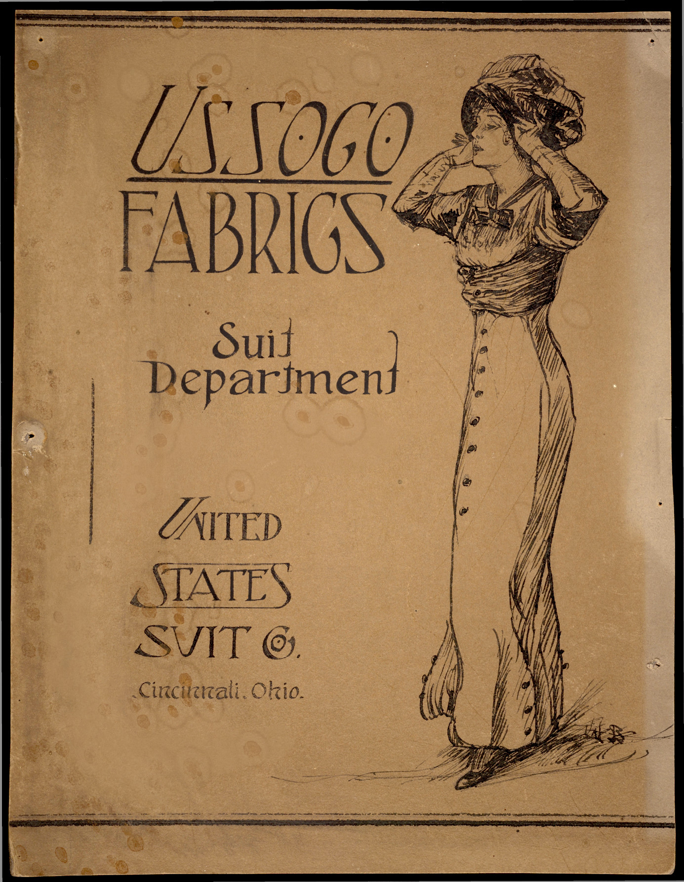advertisement for a suit department