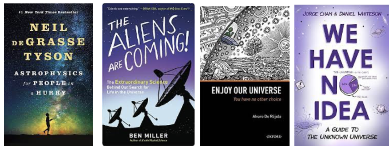 Book covers of suggested May titles