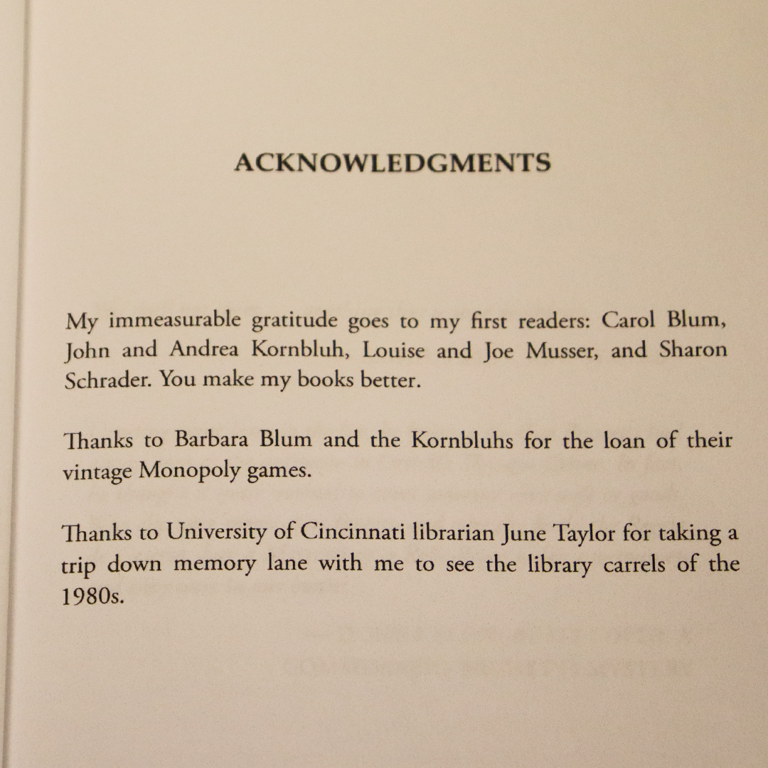 acknowledgments and thank you note