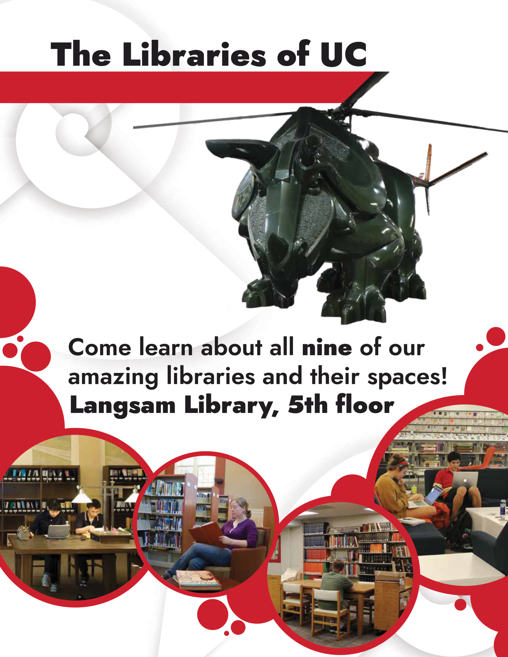 the libraries of UC. come learn about all nine of our amazing libraries and their spaces
