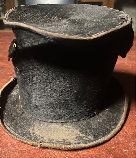 benjamin l. askue, jr's beaver fur top hat, circa 1850