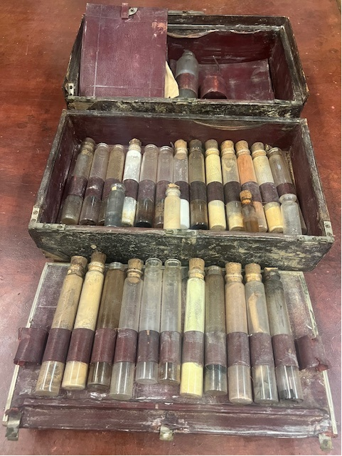mid-19th century doctor's traveling medicine kit