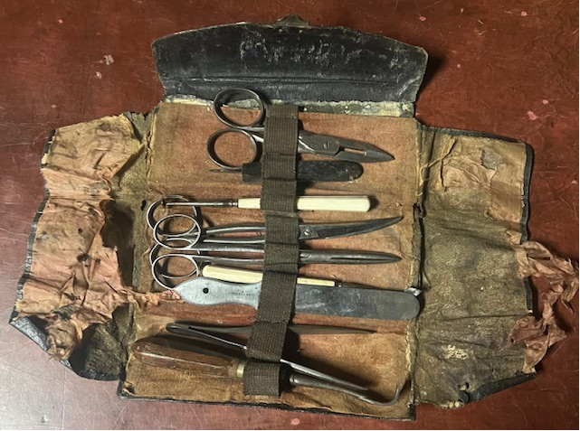 pocket surgical kit, circa 1850