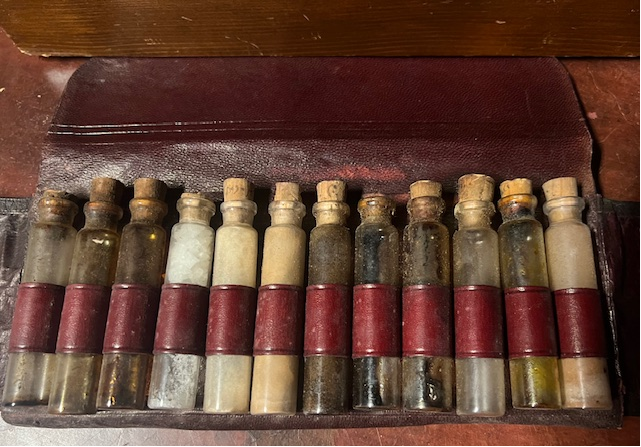 Transportable homeopathic apothecary kit, circa 1885